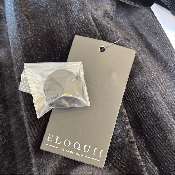 Eloquii Slim Tuxedo Blazer Shawl Collar Black Velvet Pockets 16 NEW - Picture 9 of 12